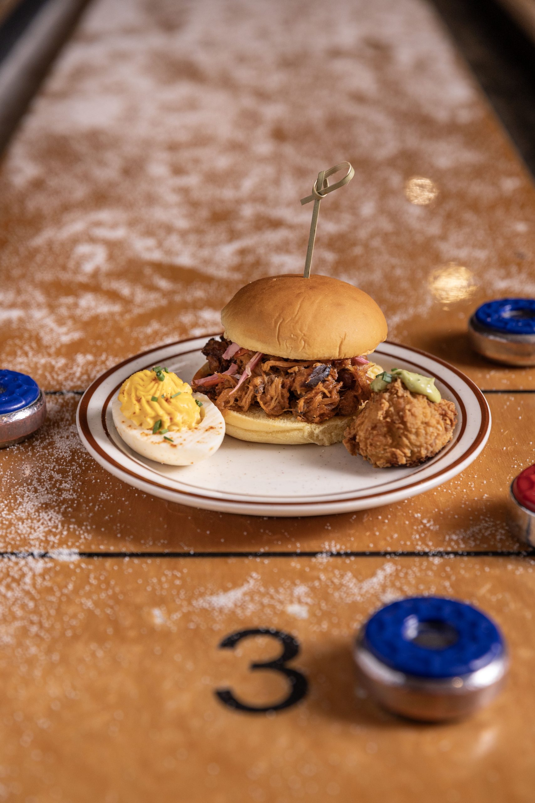 south house pulled pork shuffle board